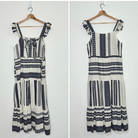 Caterina Ricci Cotton Striped Dress Small - Picture 2 of 4